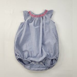 Oshkosh B’Gosh Baby Romper Bubble Pin Stripe Size 18 Months Baby Girl